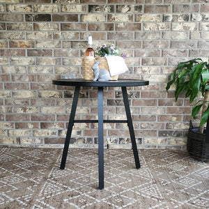 Phi Villa Outdoor Steel Round Small Coffee Table Bistro Table