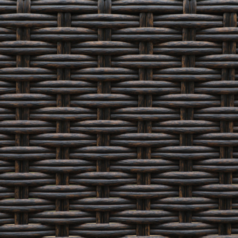 PHI VILLA Rattan Metal Patio Dining Chairs
