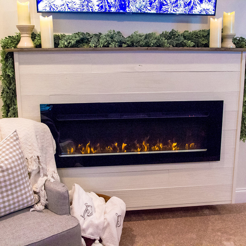 PHI VILLA 40/50 Inch 1500W Insert & Wall Mounted Electric Fireplace