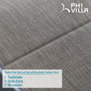 PHI VILLA 7-Piece/9-Piece Outdoor Dining Set with Adjustable Table & C-Spring Textilene Patio Chairs Steel