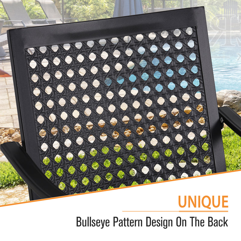 Phi Villa 7-Piece / 9-Piece Patio Dining Set Fixed Stackable Chairs & Extendable Table