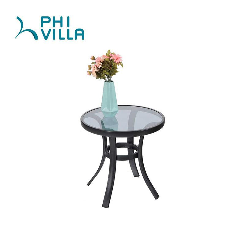 PHI VILLA 5-Piece Patio Conversation Set with Ottomans and Table