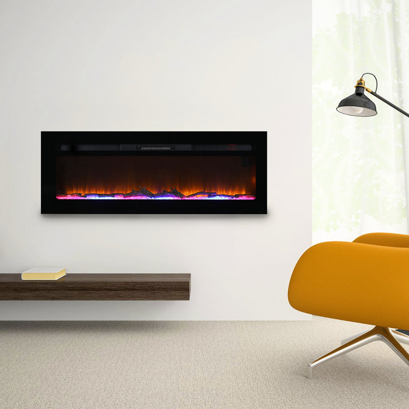 PHI VILLA 40/50 Inch 1500W Insert & Wall Mounted Electric Fireplace