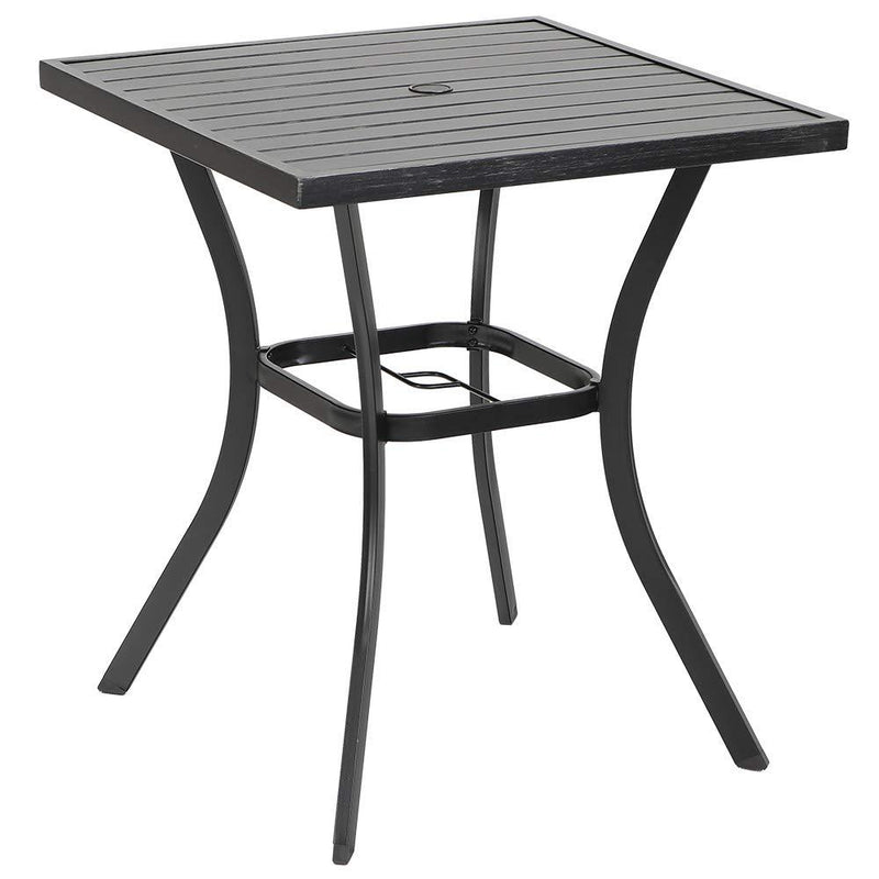 Phi Villa Patio 31" Square Height Bar Table with Umbrella Hole - 36" Height Coating Old Craft