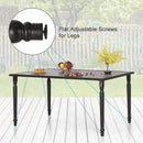 Phi Villa 60'' Outdoor Metal Dining Table with Cylindrical Legs