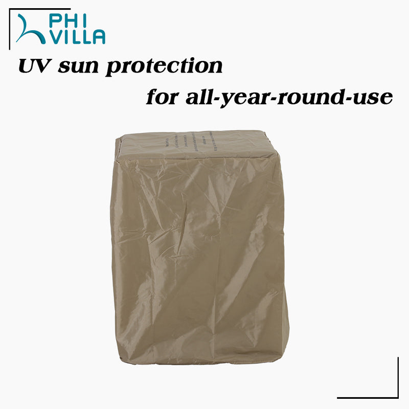 PHI VILLA 16 Inch 30,000 BTU Outdoor Terrafab Gas Fire Pit With Waterproof Cover