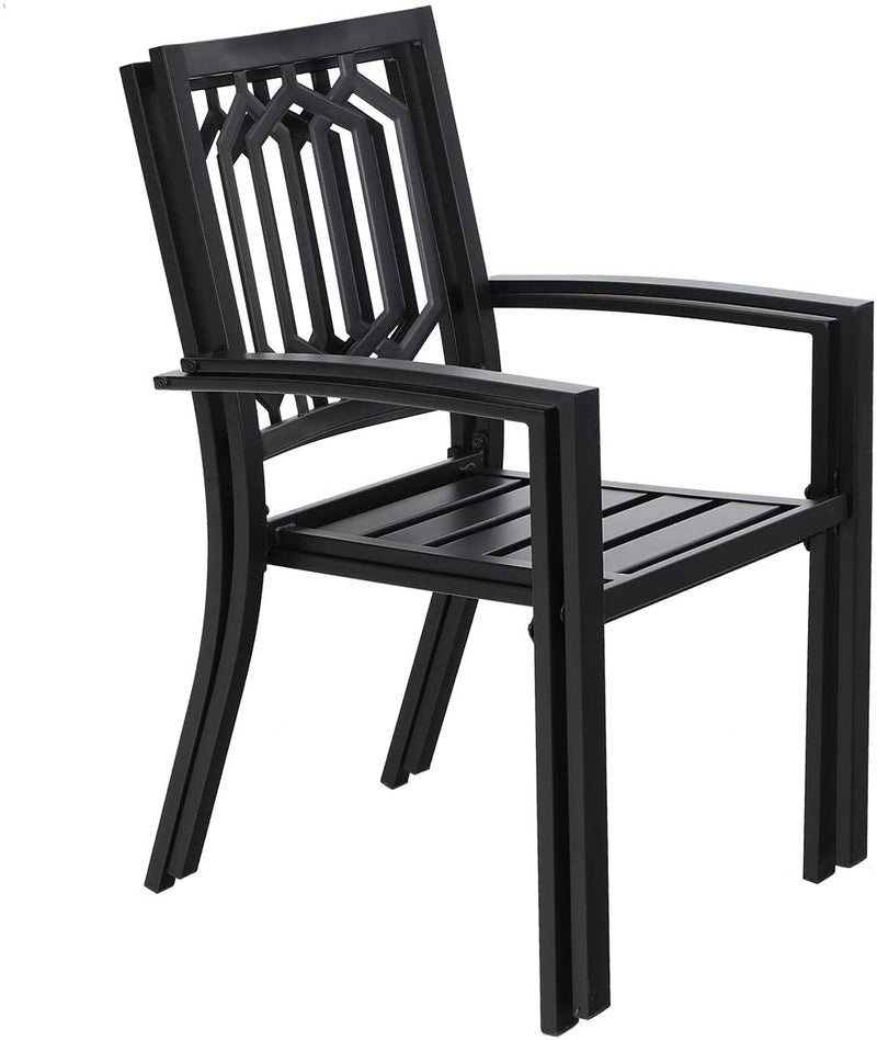 Patio Stackable Dining Chairs for Deck,Backyard PHI VILLA