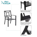 7-Piece Patio Dining Set With Stackable Chairs for Garden, Backyard PHI VILLA