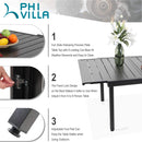 PHI VILLA 7 piece/ 9 piece Patio Dining Set With Folding Aluminum & Textilene Chairs and Extendable Steel Table