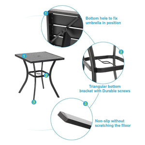 Outdoor Bohemian Swivel Bar Stools Set for Garden, Bar-PHI VILLA