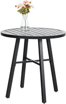 Phi Villa Outdoor Steel Round Small Coffee Table Bistro Table