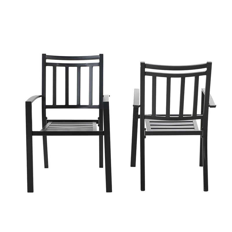 Patio Stackable Dining Chairs for Deck,Backyard PHI VILLA