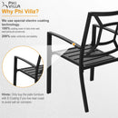 Patio Stackable Dining Chairs for Deck,Backyard PHI VILLA