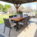 PHI VILLA Patio Wicker Rattan Haiti Chair Set of 2