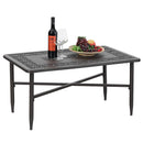 PHI VILLA Cast Aluminum Outdoor Patio Retro Tea Table