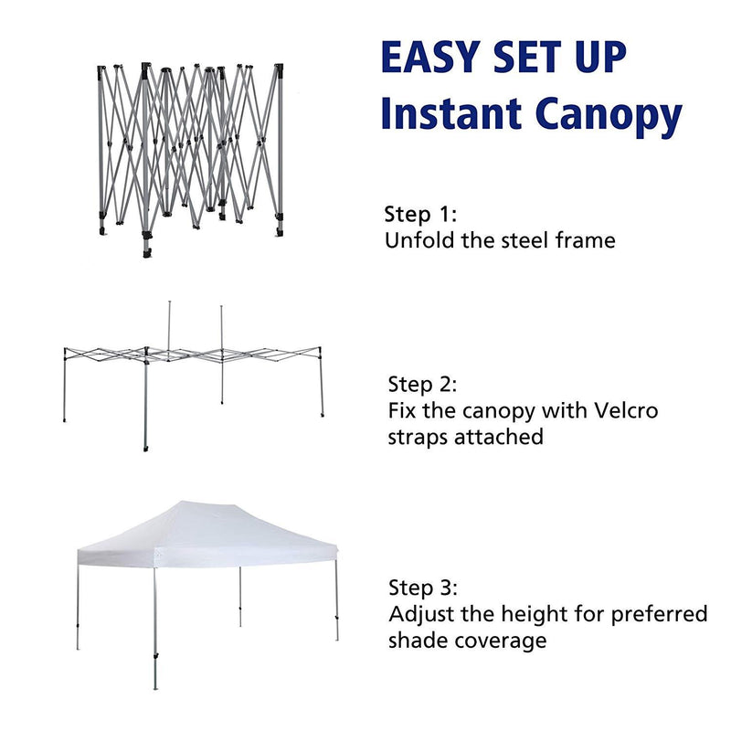PHI VILLA 10' x 15' Straight Leg Pop-up Canopy