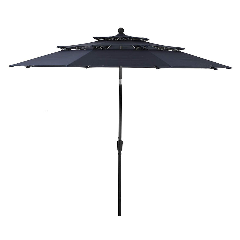 PHI VILLA 10ft 3 Tier Auto-tilt Patio Umbrella Outdoor Double Vented Umbrella