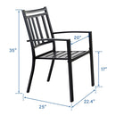 7-Piece Patio Dining Set With Stackable Chairs for Garden, Backyard PHI VILLA