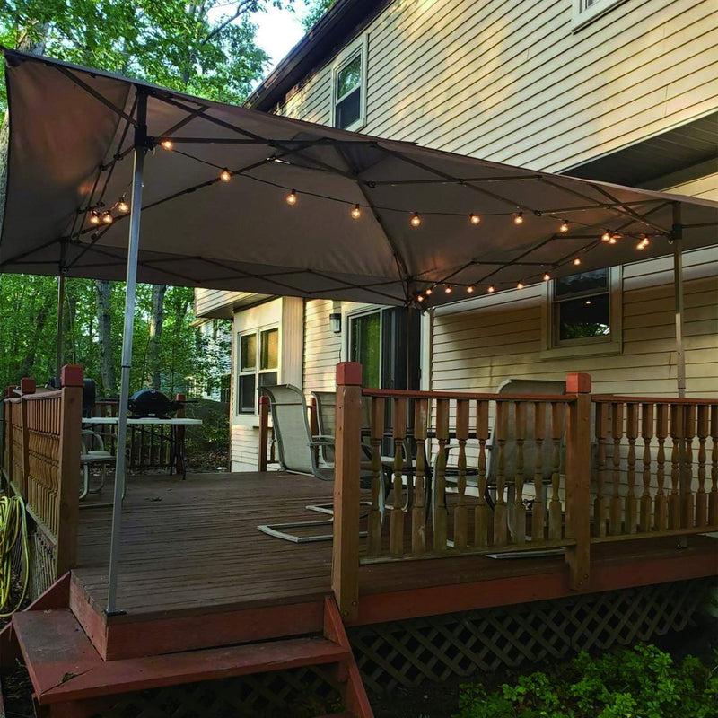 Phi Villa 13' x 13' Straight Leg Pop-up Canopy Party Gazebo, 169 Sq. Ft of Shade