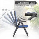 Phi Villa  Folding Sling Dining Chair Aluminum & Steel Frame, Set of 2