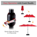 PHI VILLA 15ft 11-Color Double-Sided Patio Extra Large Twin Umbrella