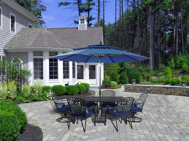 PHI VILLA 10ft 3 Tier Auto-tilt Patio Umbrella Outdoor Double Vented Umbrella