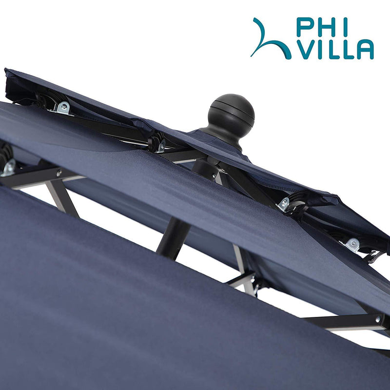 PHI VILLA 10ft 3 Tier Auto-tilt Patio Umbrella Outdoor Double Vented Umbrella