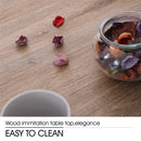 Phi Villa 37" Wood-Look Square Patio Outdoor Dining Table with Umbrella Hole