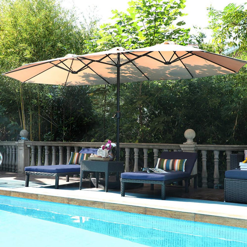 PHI VILLA 13ft 11-Color Double-Sided Outdoor Large Umbrella