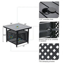 PHI VILLA Outdoor Bistro Side Table with Umbrella Hole