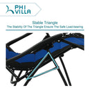 PHI VILLA Padded Zero Gravity Chair Adjustable Recliner With Cup Holder