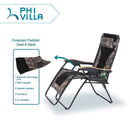 PHI VILLA Oversized Padded Zero Gravity Chair Adjustable Recliner With Cup Holder