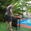 Captiva Designs Griddle & Plate Patio Gas Grill with 2 Burners