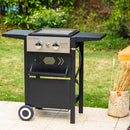 Captiva Designs Griddle & Plate Patio Gas Grill with 2 Burners