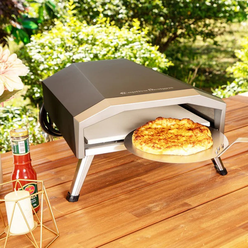 13 Stainless Steel Portable Pizza Oven & Foldable Feet & Complete  Accessories