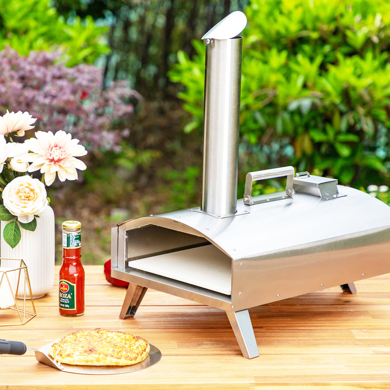 Captiva Designs Portable Wooden Pellet Stainless Steel Pizza Oven