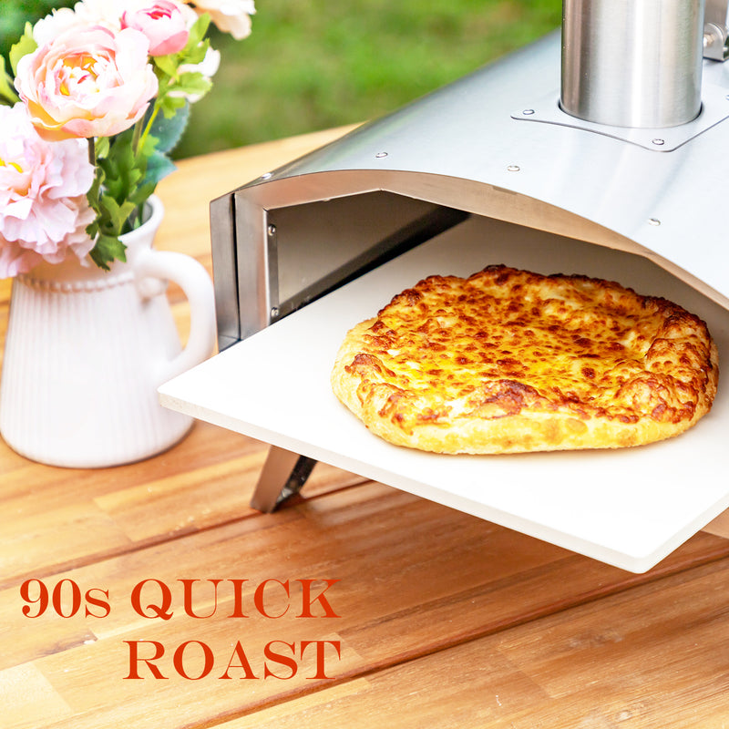 Captiva Designs Portable Wooden Pellet Stainless Steel Pizza Oven