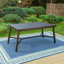 PHI VILLA Metal Extendable Patio Steel Dining Table