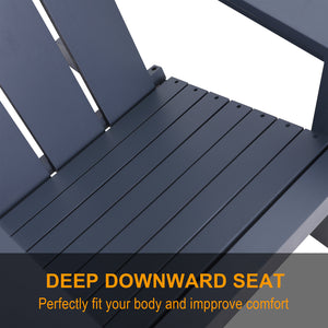Outdoor High Back Wooden Lounge Adirondack Chair