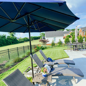 13ft Double-Sided Outdoor Umbrella with Adjustable Crank