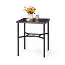 PHI VILLA Patio 32" Steel Square Bar Dining Table