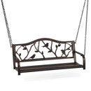 Phi Villa Metal Outdoor Porch Swing, Hanging Patio Bench