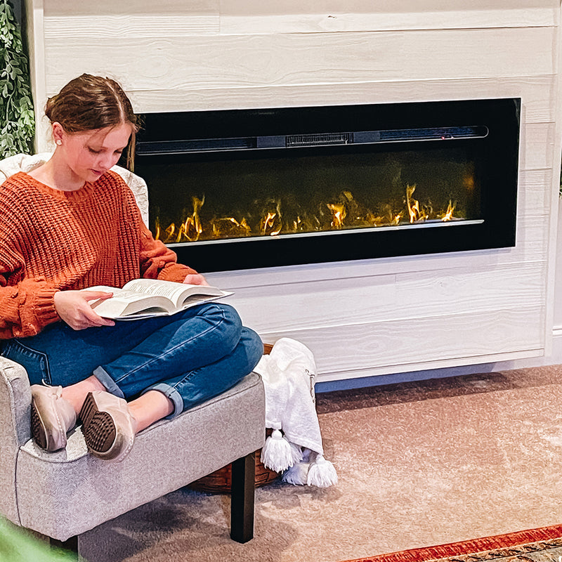 PHI VILLA 40/50 Inch 1500W Insert & Wall Mounted Electric Fireplace