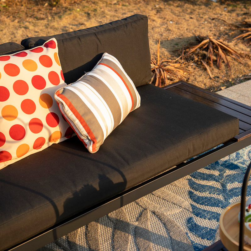 Phi Villa Outdoor Aluminum Sectional Sofa Set with Coffee Table