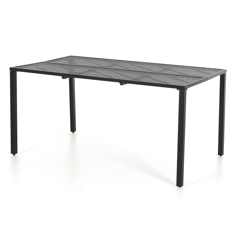 Phi Villa Patio Rectangle Steel Mesh Hollow  Dining Table
