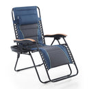 PHI VILLA Oversize Padded Adjustable Zero Gravity Chair with Cup Holder
