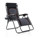 PHI VILLA Oversize Padded Adjustable Zero Gravity Chair with Cup Holder