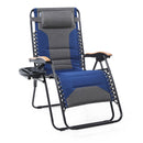 Phi Villa Patio Padded Oversize Recliner Zero Gravity Chair with Cup Holder
