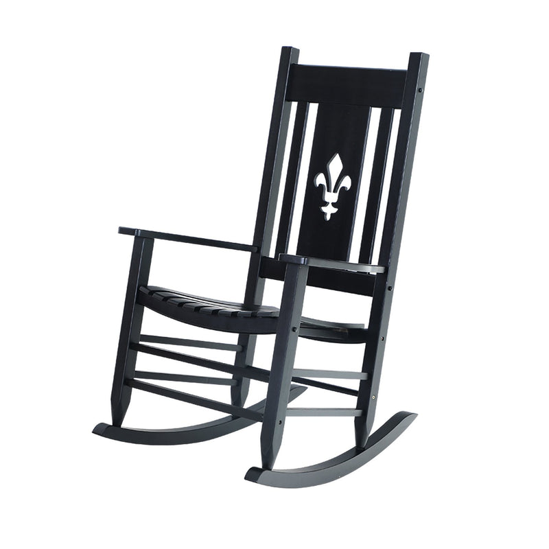 PHI VILLA Outdoor & Indoor Wood Rocking Chair Porch Chair