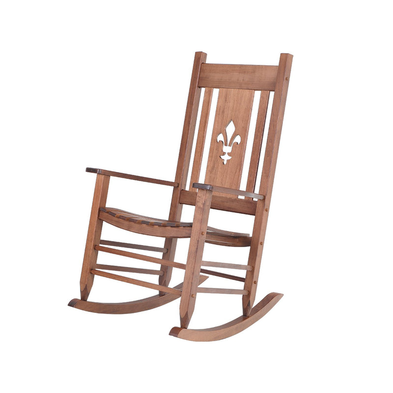 PHI VILLA Outdoor & Indoor Wood Rocking Chair Porch Chair